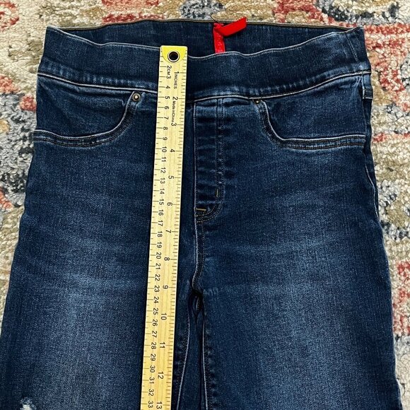 Spanx Distressed Ankle Skinny Jeans Medium Wash Small - Picture 5 of 8
